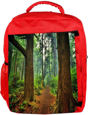 

Snoogg Eco Friendly Canvas Patternd Forest Designer Backpack Rucksack School Travel Unisex Casual Canvas Bag Bookbag Satchel 5 L Backpack(Red)