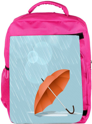 

Snoogg Eco Friendly Canvas Abstract Rainy Season Background With Waterdrops And Clouds Backpack Rucksack School Travel Unisex Casual Canvas Bag Bookbag Satchel 5 L Backpack(Pink)