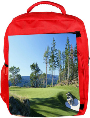 

Snoogg Eco Friendly Canvas Golf Park Designer Backpack Rucksack School Travel Unisex Casual Canvas Bag Bookbag Satchel 5 L Backpack(Red)