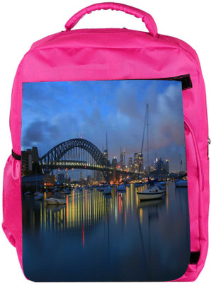 

Snoogg Eco Friendly Canvas Colorful Night Designer Backpack Rucksack School Travel Unisex Casual Canvas Bag Bookbag Satchel 5 L Backpack(Pink)