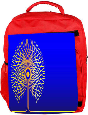 

Snoogg Eco Friendly Canvas Abstract Golden Tree Backpack Rucksack School Travel Unisex Casual Canvas Bag Bookbag Satchel 5 L Backpack(Red)