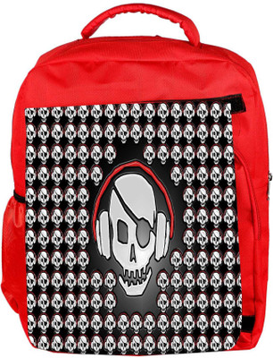 

Snoogg Eco Friendly Canvas Calavera Music Designer Backpack Rucksack School Travel Unisex Casual Canvas Bag Bookbag Satchel 5 L Backpack(Red)