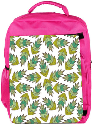 

Snoogg Eco Friendly Canvas A Seamless Leaf Pattern Backpack Rucksack School Travel Unisex Casual Canvas Bag Bookbag Satchel 5 L Backpack(Pink)