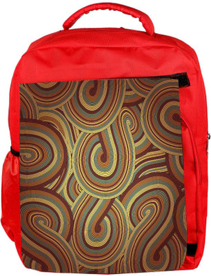 

Snoogg Eco Friendly Canvas Brown Pattern Layer Designer Backpack Rucksack School Travel Unisex Casual Canvas Bag Bookbag Satchel 5 L Backpack(Red)