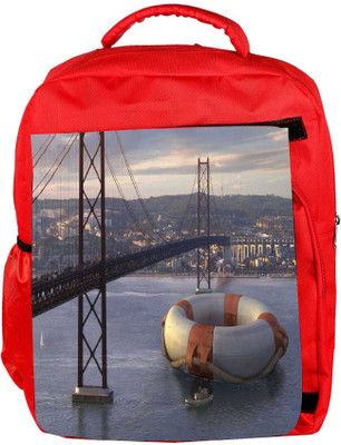 

Snoogg Eco Friendly Canvas Big Tube Designer Backpack Rucksack School Travel Unisex Casual Canvas Bag Bookbag Satchel 5 L Backpack(Red)