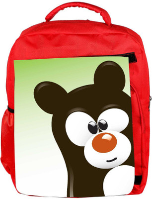 

Snoogg Eco Friendly Canvas Funny Cartoon Bear Backpack Rucksack School Travel Unisex Casual Canvas Bag Bookbag Satchel 5 L Backpack(Red)