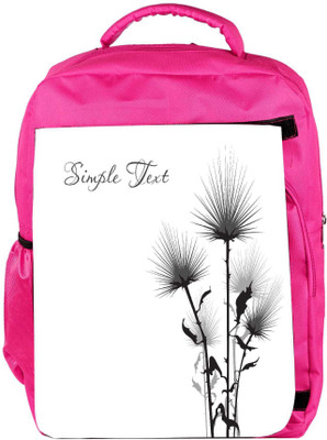 

Snoogg Eco Friendly Canvas Simple Text White Designer Backpack Rucksack School Travel Unisex Casual Canvas Bag Bookbag Satchel 5 L Backpack(Pink)