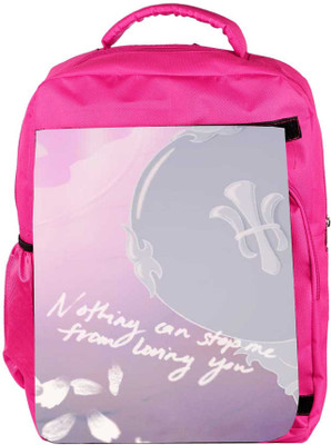 

Snoogg Eco Friendly Canvas No Stopping Love Backpack Rucksack School Travel Unisex Casual Canvas Bag Bookbag Satchel 5 L Backpack(Pink)