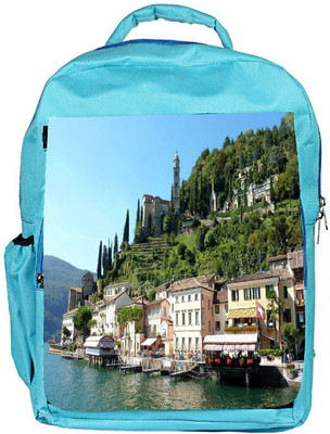 

Snoogg Eco Friendly Canvas White House Designer Backpack Rucksack School Travel Unisex Casual Canvas Bag Bookbag Satchel 5 L Backpack(Blue)