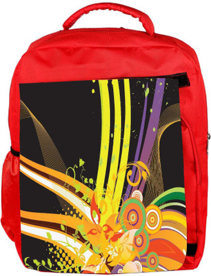 

Snoogg Eco Friendly Canvas Abstract Background Backpack Rucksack School Travel Unisex Casual Canvas Bag Bookbag Satchel 5 L Backpack(Red)