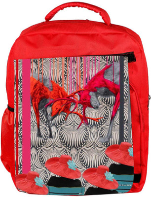 

Snoogg Eco Friendly Canvas Deer Fight Backpack Rucksack School Travel Unisex Casual Canvas Bag Bookbag Satchel 5 L Backpack(Red)