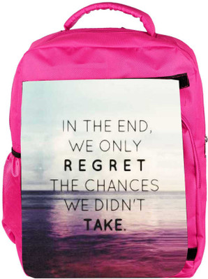 

Snoogg Eco Friendly Canvas Take Chances Backpack Rucksack School Travel Unisex Casual Canvas Bag Bookbag Satchel 5 L Backpack(Pink)