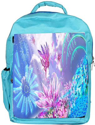 

Snoogg Eco Friendly Canvas Pink Petals Designer Backpack Rucksack School Travel Unisex Casual Canvas Bag Bookbag Satchel 5 L Backpack(Blue)