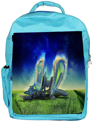 

Snoogg Eco Friendly Canvas Abstract Machine Radiant Designer Backpack Rucksack School Travel Unisex Casual Canvas Bag Bookbag Satchel 5 L Backpack(Blue)
