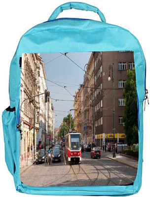 

Snoogg Eco Friendly Canvas Road Train Designer Backpack Rucksack School Travel Unisex Casual Canvas Bag Bookbag Satchel 5 L Backpack(Blue)