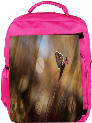 

Snoogg Eco Friendly Canvas Abstract Butterfly Designer Backpack Rucksack School Travel Unisex Casual Canvas Bag Bookbag Satchel 5 L Backpack(Pink)
