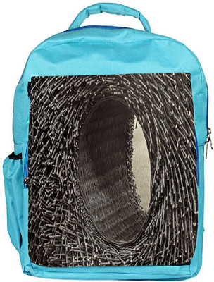 

Snoogg Eco Friendly Canvas Grey Hole Designer Backpack Rucksack School Travel Unisex Casual Canvas Bag Bookbag Satchel 5 L Backpack(Blue)