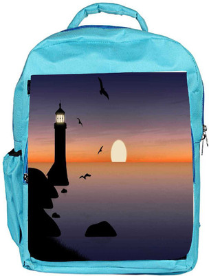 

Snoogg Eco Friendly Canvas Light House Designer Backpack Rucksack School Travel Unisex Casual Canvas Bag Bookbag Satchel 5 L Backpack(Blue)