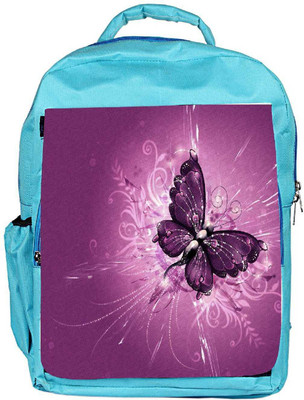 

Snoogg Eco Friendly Canvas Butterfly Graphic Purple Backpack Rucksack School Travel Unisex Casual Canvas Bag Bookbag Satchel 5 L Backpack(Blue)