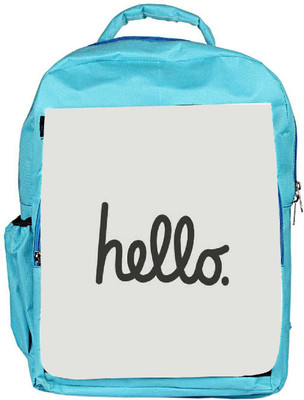 

Snoogg Eco Friendly Canvas Had Me At Hello Backpack Rucksack School Travel Unisex Casual Canvas Bag Bookbag Satchel 5 L Backpack(Blue)