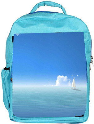 

Snoogg Eco Friendly Canvas White Small Boat Designer Backpack Rucksack School Travel Unisex Casual Canvas Bag Bookbag Satchel 5 L Backpack(Blue)