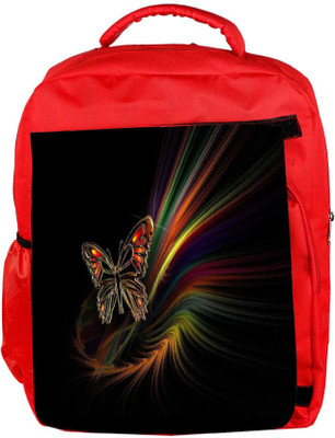

Snoogg Eco Friendly Canvas Multicolor Butterfly Designer Backpack Rucksack School Travel Unisex Casual Canvas Bag Bookbag Satchel 5 L Backpack(Red)