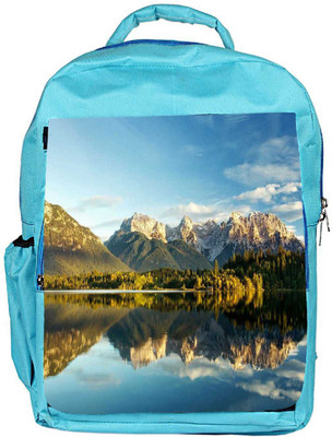 

Snoogg Eco Friendly Canvas Lake Side Mountain Designer Backpack Rucksack School Travel Unisex Casual Canvas Bag Bookbag Satchel 5 L Backpack(Blue)