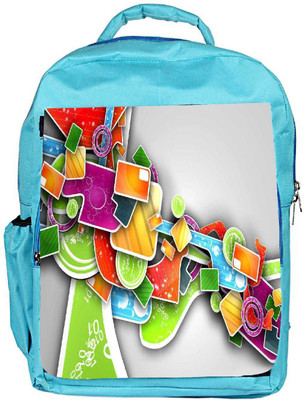

Snoogg Eco Friendly Canvas Colorful Pattern Design Designer Backpack Rucksack School Travel Unisex Casual Canvas Bag Bookbag Satchel 5 L Backpack(Blue)