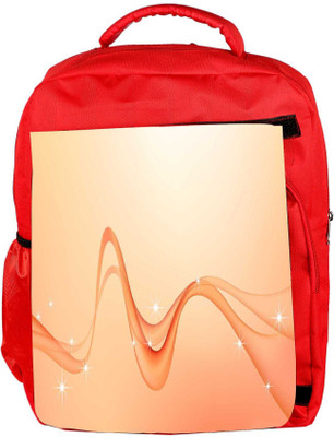 

Snoogg Eco Friendly Canvas Abstract Orange Waves Designer Backpack Rucksack School Travel Unisex Casual Canvas Bag Bookbag Satchel 5 L Backpack(Red)