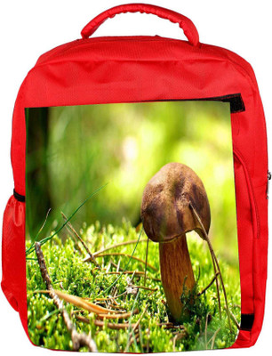 

Snoogg Eco Friendly Canvas Mushroom Designer Backpack Rucksack School Travel Unisex Casual Canvas Bag Bookbag Satchel 5 L Backpack(Red)