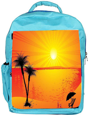 

Snoogg Eco Friendly Canvas Summer Background Backpack Rucksack School Travel Unisex Casual Canvas Bag Bookbag Satchel 5 L Backpack(Blue)