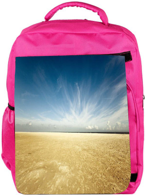 

Snoogg Eco Friendly Canvas Golden Sand Beach Designer Backpack Rucksack School Travel Unisex Casual Canvas Bag Bookbag Satchel 5 L Backpack(Pink)