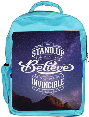 

Snoogg Eco Friendly Canvas Stand Up And Believe 2740 Backpack Rucksack School Travel Unisex Casual Canvas Bag Bookbag Satchel 5 L Backpack(Blue)