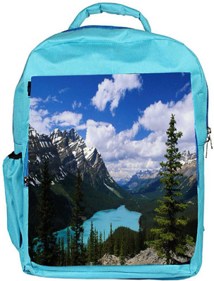 

Snoogg Eco Friendly Canvas Mountain And Cloud Designer Backpack Rucksack School Travel Unisex Casual Canvas Bag Bookbag Satchel 5 L Backpack(Blue)