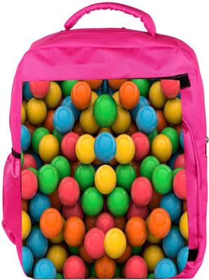 

Snoogg Eco Friendly Canvas Colorful 3D Balls Backpack Rucksack School Travel Unisex Casual Canvas Bag Bookbag Satchel 5 L Backpack(Pink)