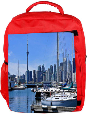 

Snoogg Eco Friendly Canvas Abstract Yards Designer Backpack Rucksack School Travel Unisex Casual Canvas Bag Bookbag Satchel 5 L Backpack(Red)