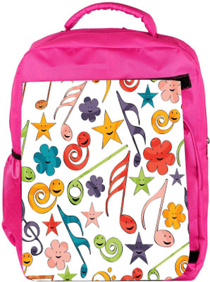 

Snoogg Eco Friendly Canvas Smiley Strings Designer Backpack Rucksack School Travel Unisex Casual Canvas Bag Bookbag Satchel 5 L Backpack(Pink)