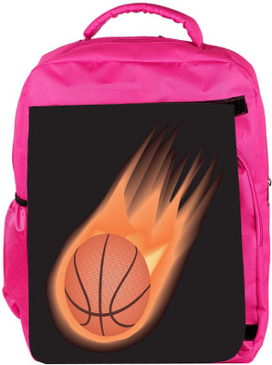 

Snoogg Eco Friendly Canvas Basketball Fire Backpack Rucksack School Travel Unisex Casual Canvas Bag Bookbag Satchel 5 L Backpack(Pink)