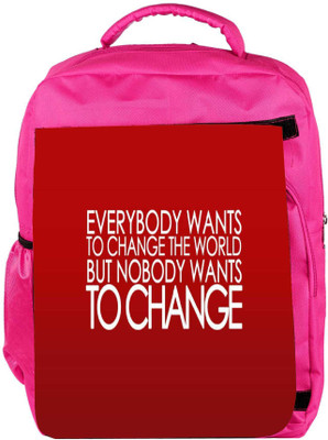

Snoogg Eco Friendly Canvas Everybody Wants To Backpack Rucksack School Travel Unisex Casual Canvas Bag Bookbag Satchel 5 L Backpack(Pink)