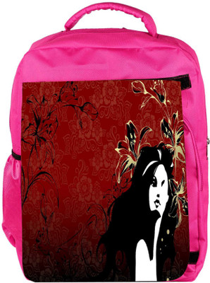 

Snoogg Eco Friendly Canvas Red Orchid Designer Backpack Rucksack School Travel Unisex Casual Canvas Bag Bookbag Satchel 5 L Backpack(Pink)