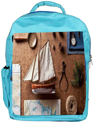 

Snoogg Eco Friendly Canvas Small Ship On Desk Designer Backpack Rucksack School Travel Unisex Casual Canvas Bag Bookbag Satchel 5 L Backpack(Blue)