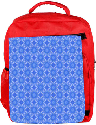 

Snoogg Eco Friendly Canvas Blue Flourish Pattern Backpack Rucksack School Travel Unisex Casual Canvas Bag Bookbag Satchel 5 L Backpack(Red)