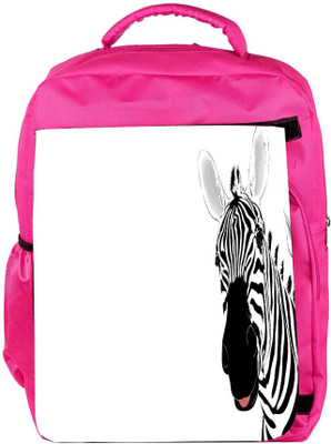 

Snoogg Eco Friendly Canvas Funny Zebra Designer Backpack Rucksack School Travel Unisex Casual Canvas Bag Bookbag Satchel 5 L Backpack(Pink)
