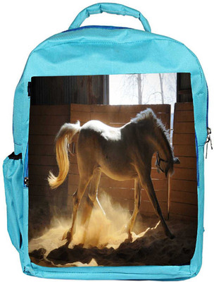 

Snoogg Eco Friendly Canvas White Horse Designer Backpack Rucksack School Travel Unisex Casual Canvas Bag Bookbag Satchel 5 L Backpack(Blue)