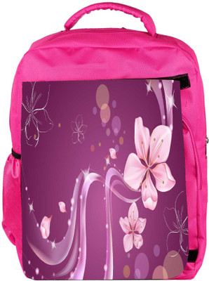 

Snoogg Eco Friendly Canvas Abstract Flower Designer Backpack Rucksack School Travel Unisex Casual Canvas Bag Bookbag Satchel 5 L Backpack(Pink)