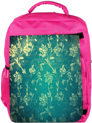 

Snoogg Eco Friendly Canvas Grunge Flower Teal Backpack Rucksack School Travel Unisex Casual Canvas Bag Bookbag Satchel 5 L Backpack(Pink)