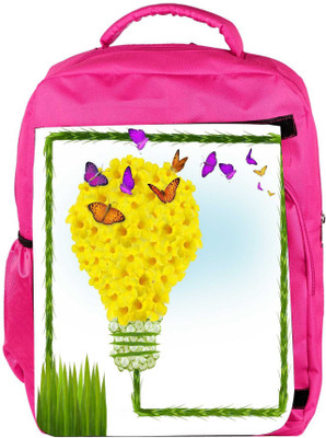 

Snoogg Eco Friendly Canvas Floral Background Backpack Rucksack School Travel Unisex Casual Canvas Bag Bookbag Satchel 5 L Backpack(Pink)
