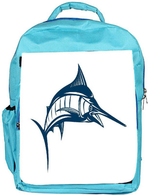 

Snoogg Eco Friendly Canvas Blue Marlin Jumping Backpack Rucksack School Travel Unisex Casual Canvas Bag Bookbag Satchel 5 L Backpack(Blue)