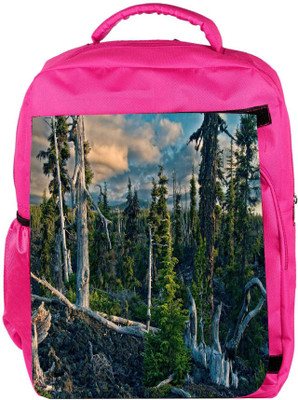

Snoogg Eco Friendly Canvas White Tree Fallen Designer Backpack Rucksack School Travel Unisex Casual Canvas Bag Bookbag Satchel 5 L Backpack(Pink)