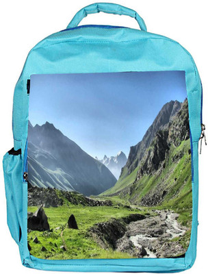 

Snoogg Eco Friendly Canvas Green Garden Pathway Designer Backpack Rucksack School Travel Unisex Casual Canvas Bag Bookbag Satchel 5 L Backpack(Blue)